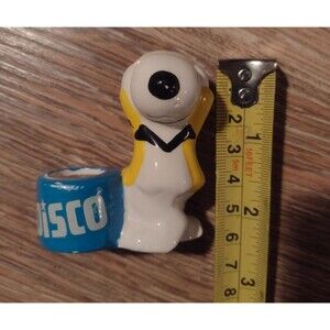 Vintage 50s, 60s Peanuts Snoopy miniature pencil ceramic holder
